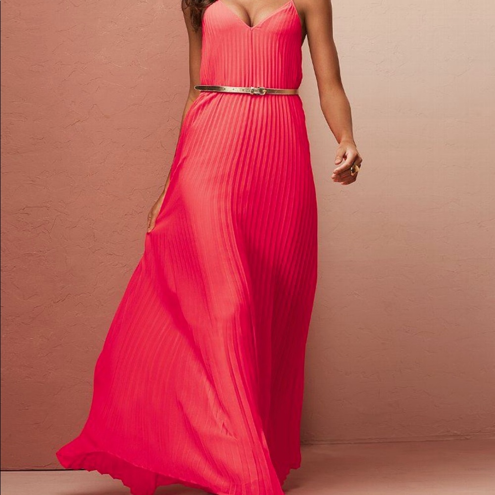 Victoria’s Secret pink pleated maxi dress